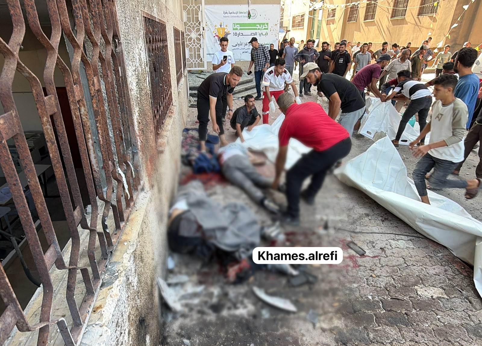 Thumbnail preview image for the video titled: 3 men killed in second Israeli drone strike on university building