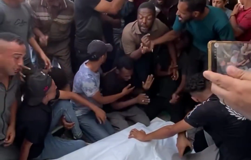 Thumbnail preview image for the video titled: Farewells to security guards killed by Israeli strike on university