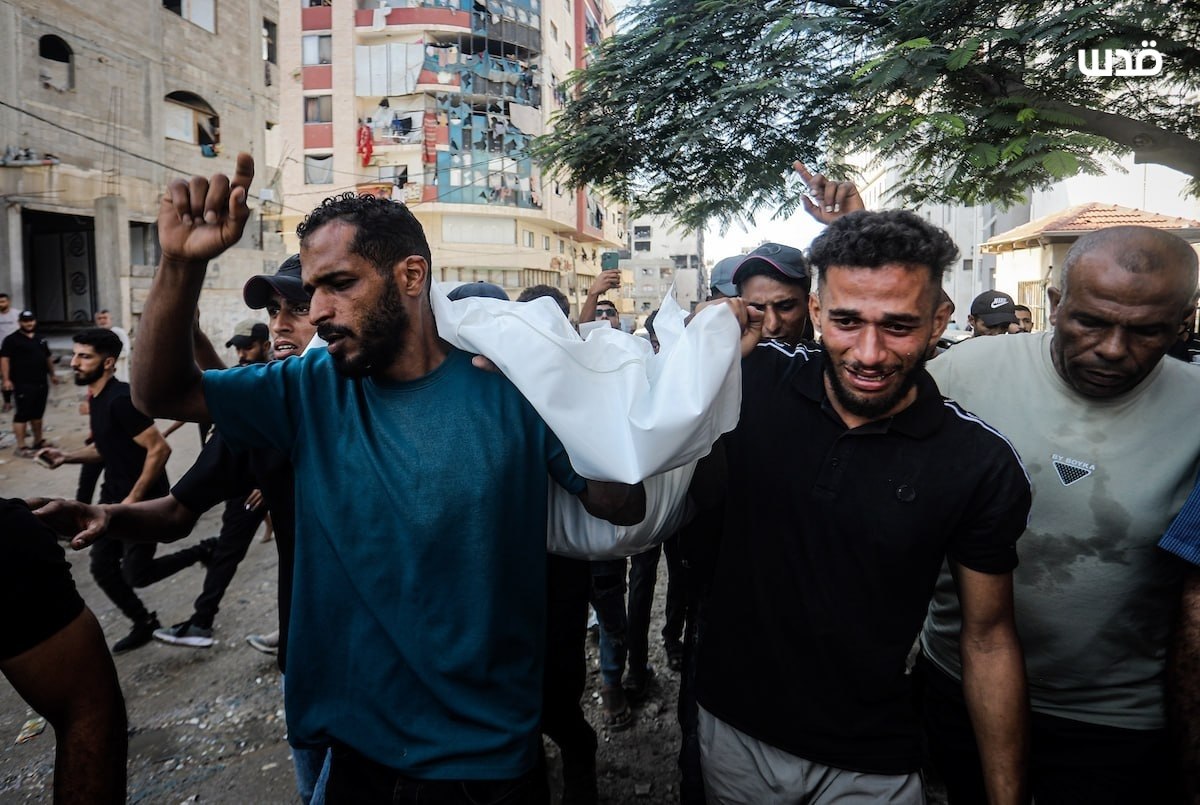 Thumbnail preview image for the video titled: Farewells to security guards killed by Israeli strike on university