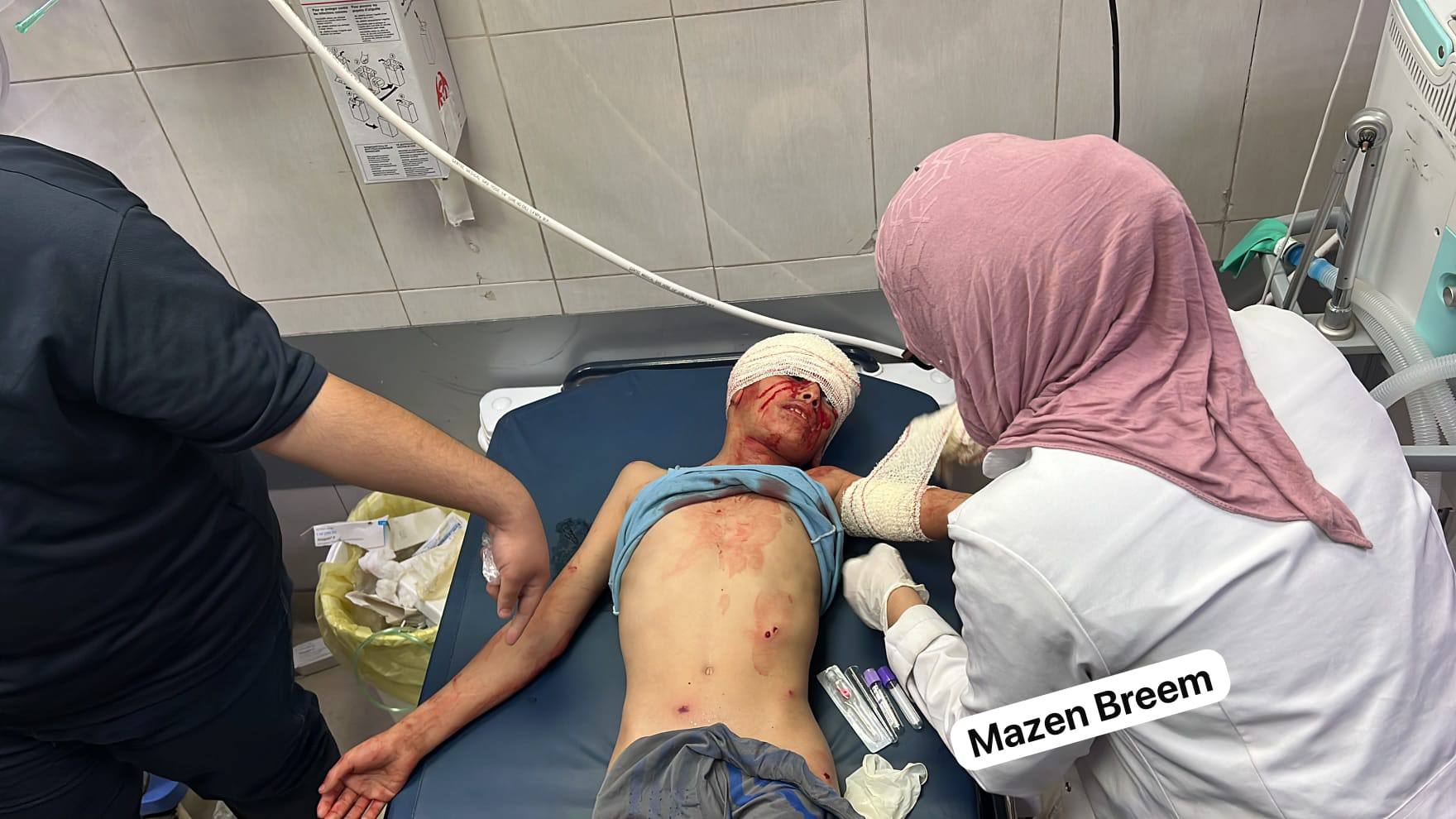 Thumbnail preview image for the video titled: Child injured in deadly Israeli drone strike on northern Khan Younis