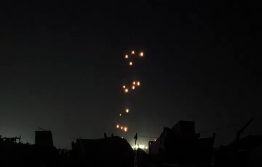 Thumbnail preview image for the video titled: Incendiary charges dropped on tent camp setting it on fire