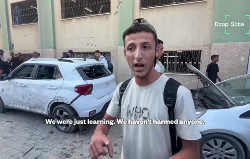 Thumbnail preview image for the video titled: Students speak out following deadly Israeli bombing of university building