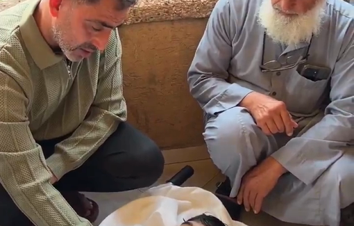 Thumbnail preview image for the video titled: Father mourns his young son killed by Israeli gunfire in Al-Mawasi
