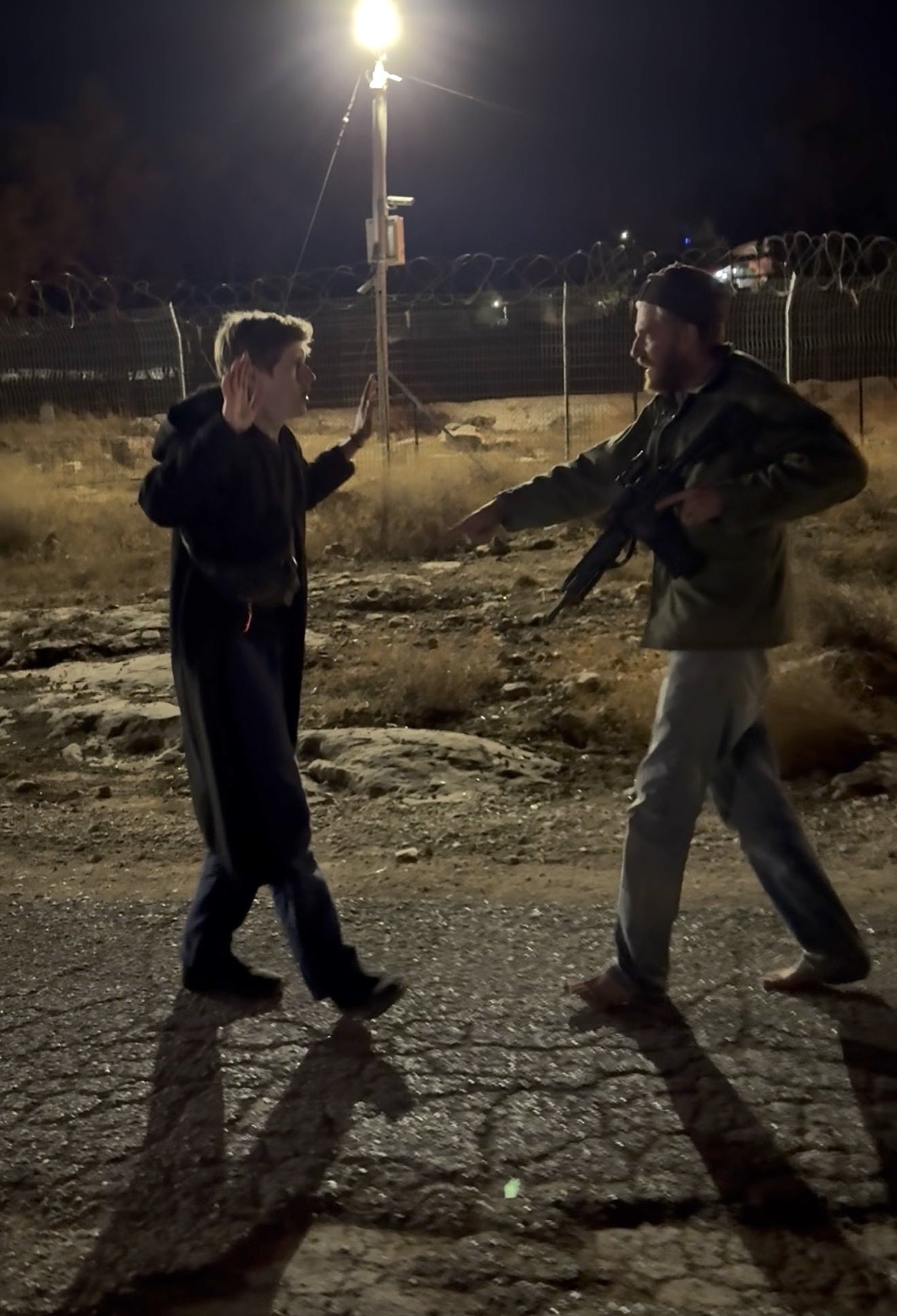 Thumbnail preview image for the video titled: Three Jewish independent journalists attacked by settlers in the entrance of Umm al-Khair