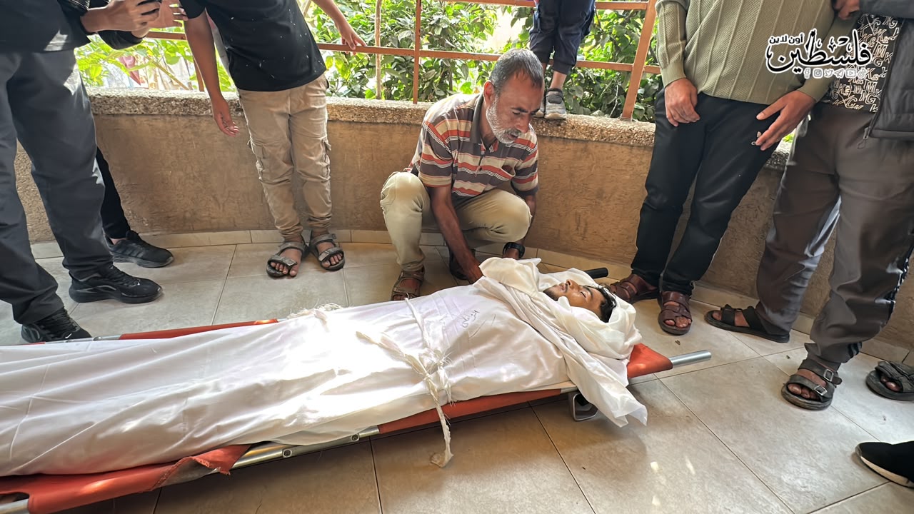Thumbnail preview image for the video titled: Father mourns his young son killed by Israeli gunfire in Al-Mawasi
