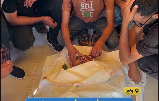 Thumbnail preview image for the video titled: Families mourn border crossing workers killed in direct Israeli airstrike
