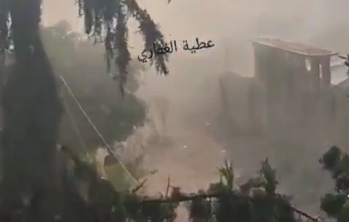 Thumbnail preview image for the video titled: First moments following Israeli strike in the Nuseirat camp